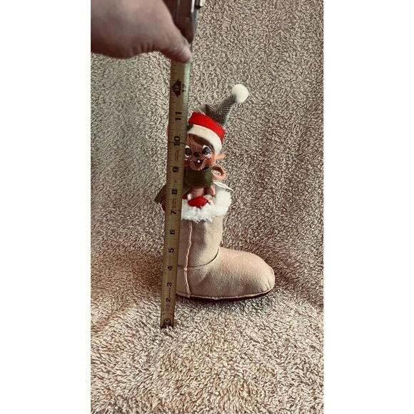 Annalee Christmas Mouse in Stocking 10" 2013 - Picture 7 of 7